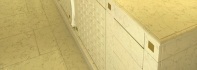 Bathroom Design. Luxury Bathroom with White Perlino Stone - Detail of the vanity top furniture with gold inlay.jpg